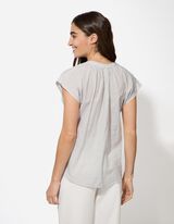 Bluse - V-Ausschnitt - hellgrün