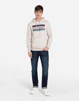 Hoodie - Vooropdruk - beige