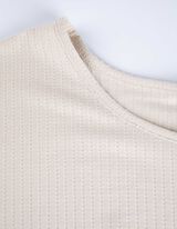 Póló - Ejtett vállú - bézs