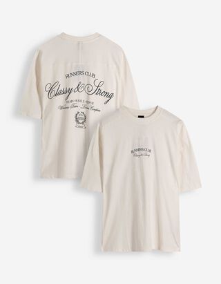 T-Shirt - R&uuml;ckenprint - wei&szlig;