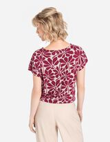 T-Shirt - Viskose-Mix - dunkelrot