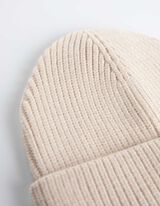 Berretto in maglia - Risvolto - beige