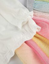 Set met langemouwen-t-shirt en rok - Eenhoorn - wit