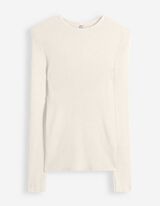 Pullover - Rippenstruktur - Beige