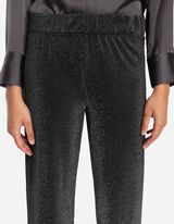 Palazzo kelnės - Blizgus audinys - juodas