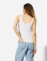 Stricktop - V-Ausschnitt - wei&szlig;