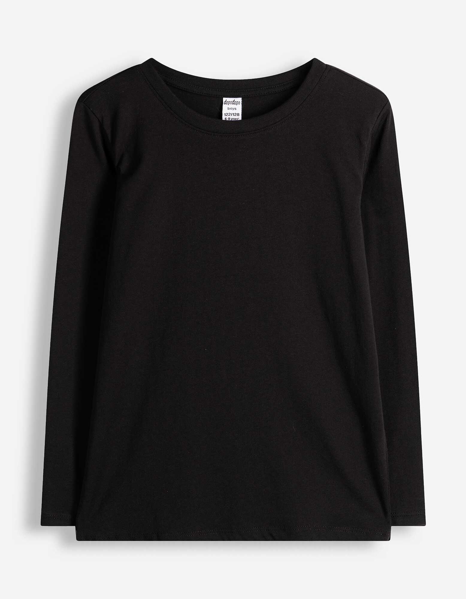 Langarmshirt - Baumwolle - Schwarz