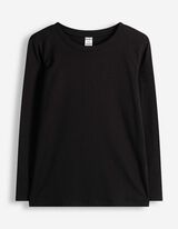 Langarmshirt - Baumwolle - Schwarz