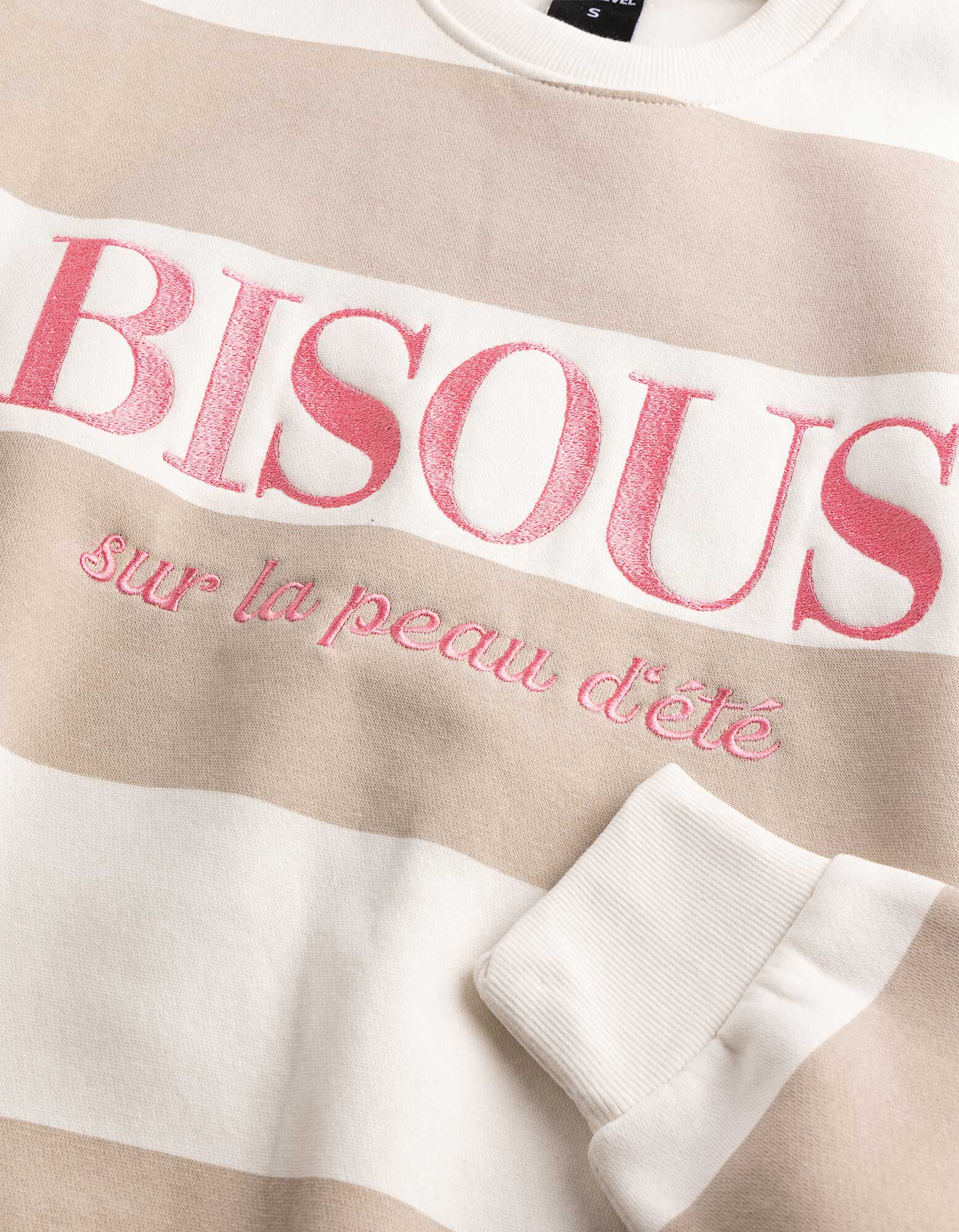 Sweatshirt - Messageprint - Beige