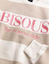 Sweatshirt - Messageprint - Beige