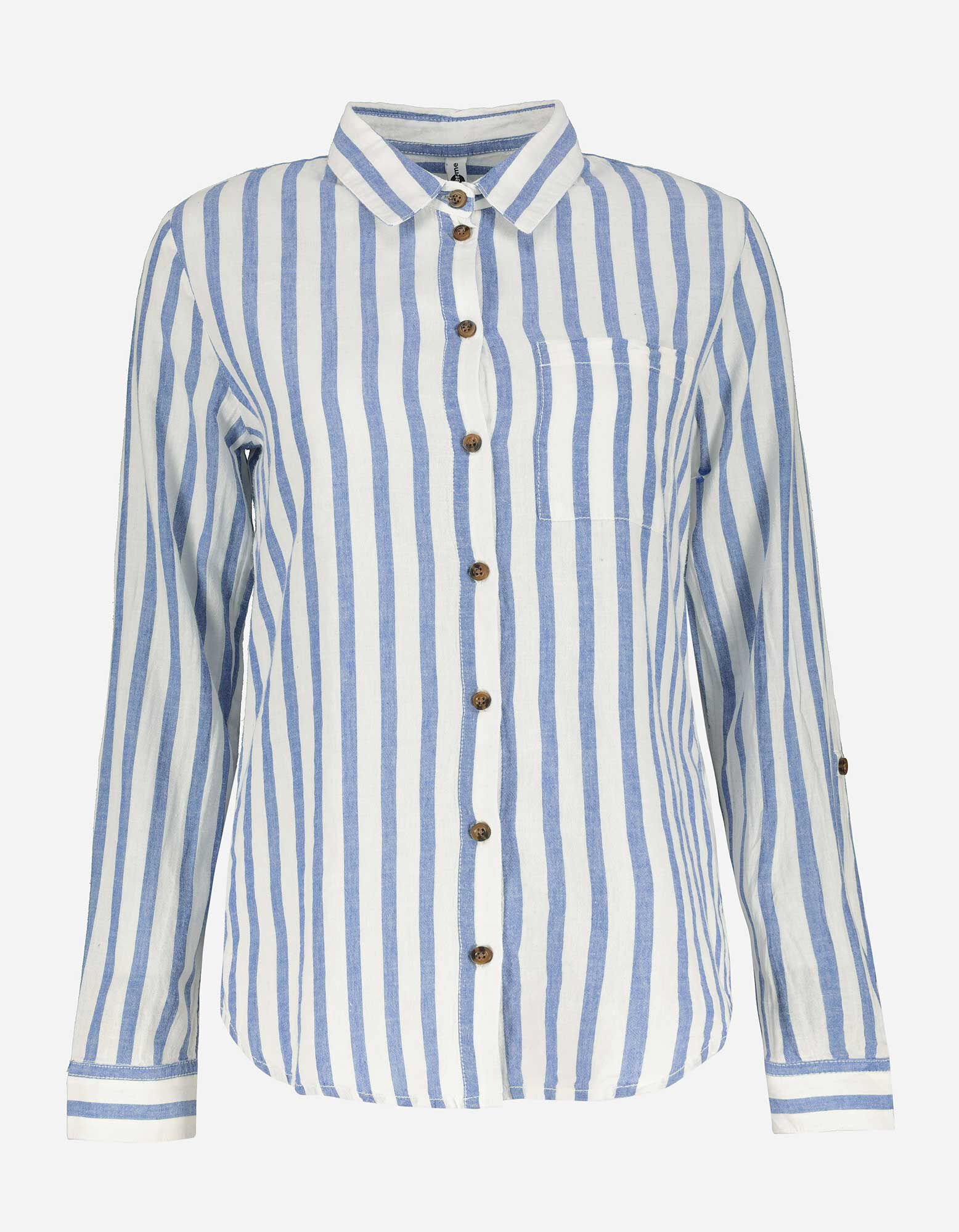 Overhemdblouse - Borstzak - donkerblauw