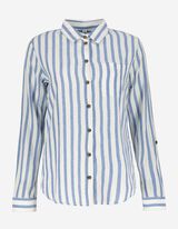 Overhemdblouse - Borstzak - donkerblauw