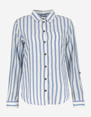 Overhemdblouse - Borstzak - donkerblauw