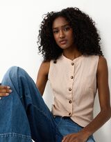 Top - Cr&ecirc;pe - Beige