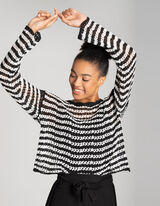 Damen Pullover - Ajour-Strick