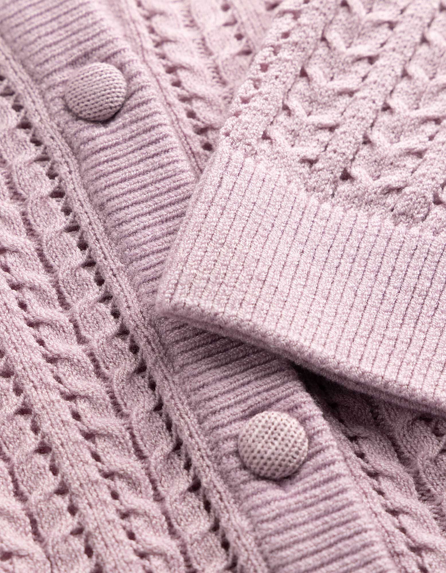 Cardigan - Knopfleiste - Pink