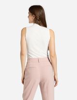 Top - Geribde structuur - wit