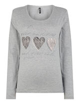 Damen Langarmshirt - Glitzer-Print