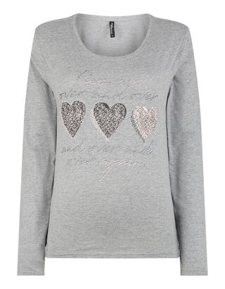 Damen Longsleeve mit Message-Prints