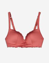 Top bikini - Orlo a conchiglia - marrone chiaro