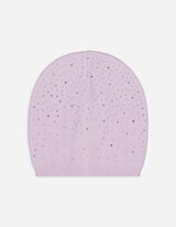 Beanie - Ziersteine - lila