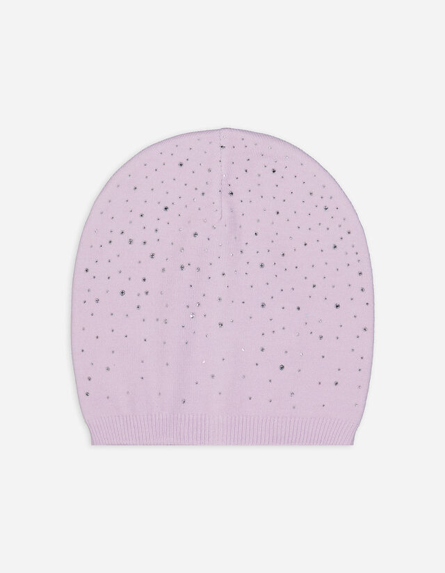 Beanie - Ziersteine - lila