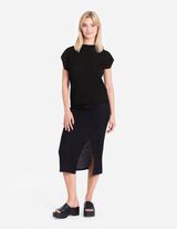 koszulka - Marszczony wygląd - czarny