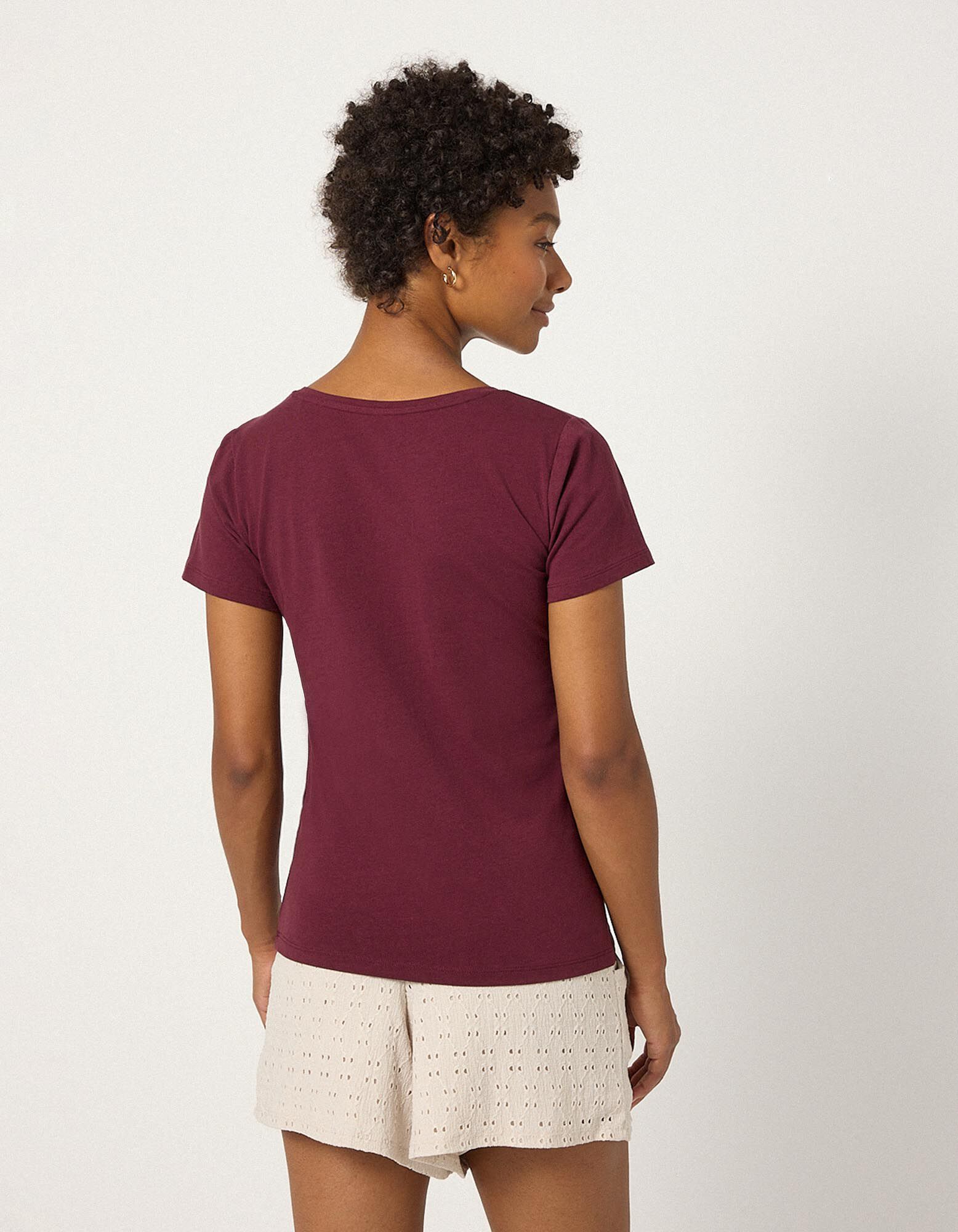T-Shirt - Stretchanteil - Lila