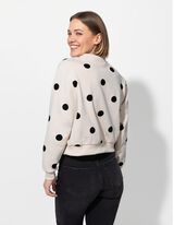 Trikotažinis megztinis - Taškuota - smelio spalvos