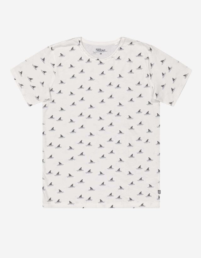 Tricou - Imprimeu allover - Alb