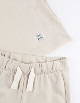 Set alcătuit din bluză și pantaloni - Petice - Bej