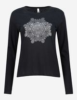 Damen Langarmshirt - Glitzerprint