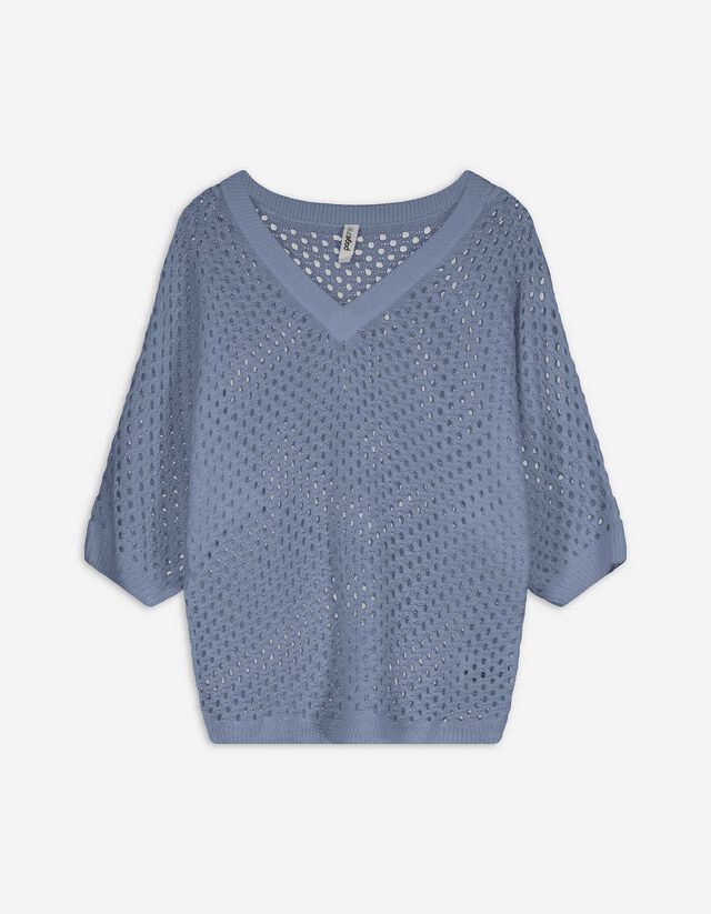Strickpullover - Fledermausärmel - dunkelblau