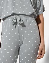 Pyjama Set aus Shirt und Hose - Viskose - t&uuml;rkis