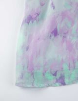 sukienka o linii A - rękawy z falbankami - turkusowy