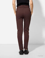 Pantaloni paperbag - Slim Fit - Maro inchis