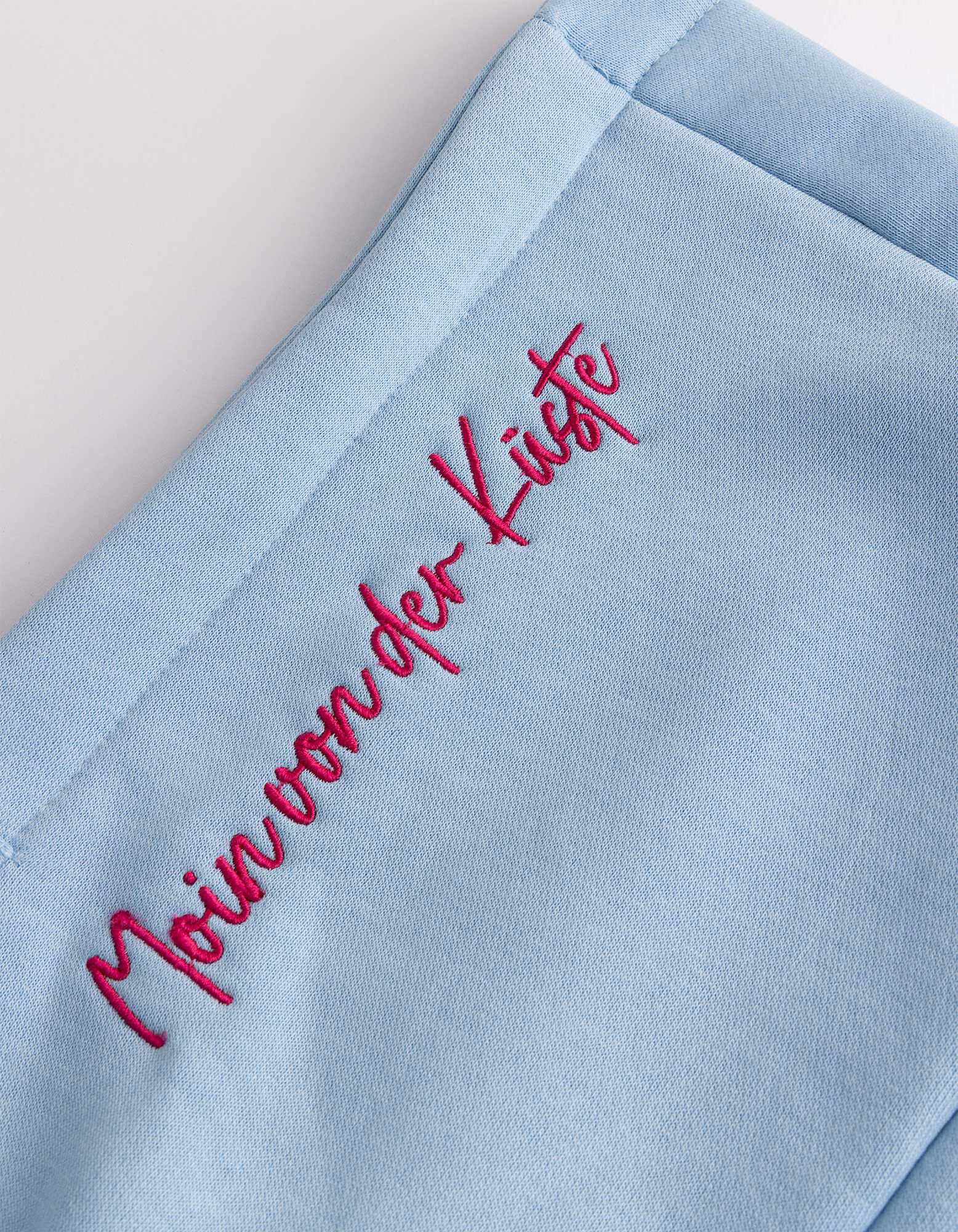 Sweatjacke - Stickerei - blau