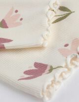 Langarmshirt - Allover-Print - weiß