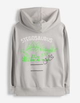 Sweatjacke - R&uuml;ckenprint - hellgrau