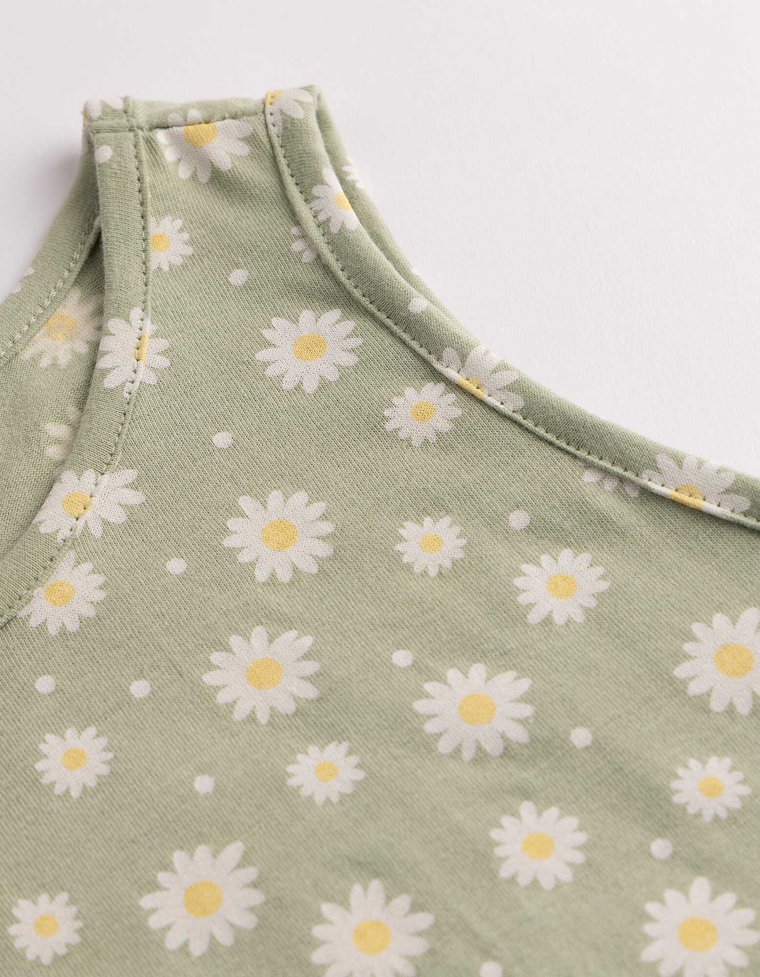 Kleid - Allover-Print - Taupe