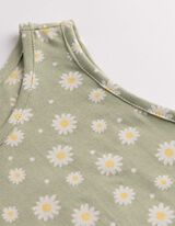 Kleid - Allover-Print - Taupe