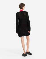 Kötött ruha - Perforált kötött - fekete