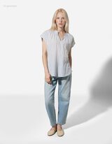 Blusenshirt - Streifen - hellgr&uuml;n