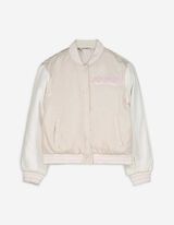 Giacca stile college - Miscela di materiali - beige