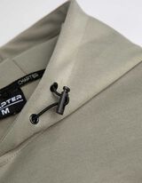 Trikotažinis megztinis - Gaubtas - tamsiai zalias