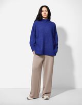 Maglione - Collo a mosca - blu scuro