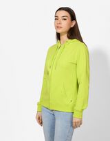 Veste molletonn&eacute;e - Capuche &agrave; cordon - Vert