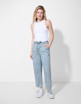 Basic Jeans - Bleached-Denim - hellblau