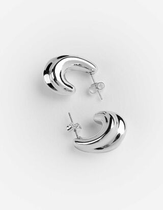 Ohrringe - einfarbig - silberfarben