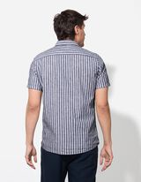 Camicia - Righe - blu scuro